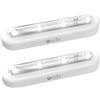 OxyLED Luce per Armadio, 2 Pezzi Touch 140° Ruotabile Lampada per Armadio Luci Armadio Batteria Armadio LED con Sensore Touch Luce Lampada Guardaroba Luce da Esposizione per Scale Corridoio Garage