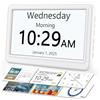 ROCAM Orologio Digitale da 7, Calendario con Data e Giorno, 20 Sveglie e Promemoria, Navigazione Flottante, Auto-DST, 12Temi, 10 Luminosità, 6Lingue, Ideale per Bambini, Anziani e Persone con Demenza