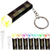 Kayuneed 3 in 1 Fiaccola Lampada da Parete Portachiavi 7 Colori Miner Game Fiaccola Magnetica Portachiavi 65mm Mini Lampada da Notte USB Ricaricabile per Bambini, Decorazione per Camera e Feste
