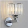 Sxtiger Applique Moderna In Cristallo, E27 Lampada Da Parete In Cristallo Argento, Per Camera Da Letto Soggiorno Sala Da Pranzo Corridoio Illuminazione (Quadrato Argento)