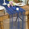 Artoid Mode Runner da tavola in tulle blu reale con perline, 70 x 300 cm, decorazione da cucina, per interni, vacanze, matrimoni, compleanni, feste