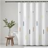 KAIMEIYU Tenda da Doccia in Poliestere Tenda da Bagno in Tessuto Lavabile in Lavatrice con 12 Anelli Impermeabile 180 x 180 cm Bianco