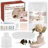 Caydo Polvere Di Gesso 500g da Colare e Stampi in Silicone per Gesso Asciuga all'Aria, Gesso Ceramico Inodore, per Uso Hobbistico e Progetti Creativi, Fai da Te Polvere di Colata