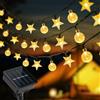 vsshe Catena Luminosa Esterno Luci Giardino, 7M 50 LED Catena Luminosa Esterno Solare, Gazebo Luce Filo Illuminazione, IP65 Impermeabile, 8 Modalità & Funzione Memoria per Festa, Balcone, Feste