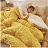 YRRA Trapunta Invernale, Coperta in Cashmere, Coperta Pesante per Letto, Piumino Matrimoniale Invernale Caldo, Coperta per Biancheria da Letto Domestica,Giallo,200x230cm(4kg)
