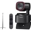 OBSBOT Tiny 2 Lite - Webcam 4K & Telecomando Remote Control & Treppiede allungabile,PTZ in Streaming con Sensore 1/2", Tracking AI, Controllo dei Gesti, 60 FPS, HDR, Microfoni