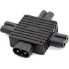 chenyang - Adattatore di alimentazione splitter IEC 320 C8 da 1 a 3 C7 per alimentatore 1 in 3 out PW-120-171-182 Adattatore da C8 a C9 iec