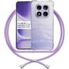 ANFAIRLACE Cover Cordino Compatibile con Xiaomi Redmi Note 15 4G Poco M8 5G, Viola | Custodia Laccio Trasparente Silicone Morbido Regolabile Antiurto Rinforza Angoli Chiaro Case