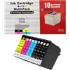 universo cartuccia® T1295XL Multipack 10 inK Compatibili con Epson 4x T1291-2x T1292-2x T1293-2x T1294 per Stylus SX235W SX420W SX525WD SX440W WF3520 WF7515 WF-3540 WF-7525 (10-Pack)