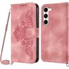 NETANY Cover per Samsung Galaxy S23 Plus con Cordino, Flip Portafoglio Custodia in Pelle, [2 Porta Carte][Chiusura Magnetica],Custodia Libro Antiurto Cover con Laccio per Samsung S23 Plus (Rosa)