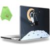 UESWILL Custodia compatibile con MacBook Pro 2021-2026 da 14 M5 M4 M3 M2 M1 Pro Max chip, design creativo modello cover rigida + panno in microfibra, astronauta B