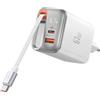 Mcdodo Caricatore USB C con Cavo USB C Retrattile, Alimentatore USB C GaN Caricatore Veloce 3-Port 67W GaN Caricatore USB C Rapido PD per iPhone 16 15, MacBook Pro, Xiaomi, Pixel
