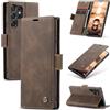 Rerzoiro Cover per Samsung Galaxy S23 Ultra 5G Custodia Portafoglio Antiurtoo Premium Pelle PU Wallet Case Flip Libro con Porta Carte Slot Supporto Flip Case per Samsung Galaxy S23 Ultra, Caffè