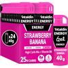 VITALDIN SPORT Energy Gel Caffeine - 24 Gel x 40 gr - Gel Energetico gusto Frutti Rossi - 60 mg Caffeina & Vitamina B6 - Energia Rapida e Rilascio Graduale - Running, Ciclismo & Sport di Lunga Durata