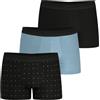 Eminence - Set di 3 Boxer da Uomo Studio - Cotone Elasticizzato a Lunga Durata - Marchio Oeko-Tex® Standard 100 - Comfort Superiore - Chic e Moderno, Cielo/Nero, M