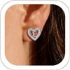 Suplight Orecchini Donna Argento 925 a Cuore Orecchini Lettera E Orecchini Cuore Orecchini Argento Donna Orecchini Iniziale del Nome Orecchini con Zirconia Regalo Donna Ragazza