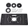Spacnana Piastra Tavolo per Router Piastra per Inserto Tavolo per Router Universale, Piastra per Fresatrice per Rifilatrice Flip Board Nero