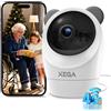 Xega 4G Telecamera Interno con SIM,24/7 Continua Registrazione Videocamera Indoor Senza WiFi,355°P & 60°T, Rilevamento PIR, 2K Visione Notturna, Audio Bidirezionale,TF/Cloud, Neonati/Anziani/Animali