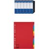 Esselte OXFORD G85 6x Registratore con Custodia con Meccanismo a Leva N.1 in Formato Protocollo (23x33cm) con Dorso da 8 cm, Blu, 390785050 + 10 Confezioni Divisori con 12 Tasti, Formato A4, 100202