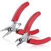 SPEEDWOX Confezione da 2 mini pinze a becchi lunghi e corti, 11,4 cm, tronchese diagonale obliqua, tronchese in acciaio