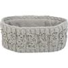 styleBREAKER Fascia da donna con motivo a treccia e strass, fodera in morbido pile, fascia per capelli, fascia per capelli 04026001, colore:Grigio chiaro