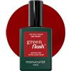 Manucurist Smalto Semipermanente Green Flash Red Velvet Rosso Velluto Intenso - Smalto Gel Unghie UV & LED - 12-Free, Bio-Based (84%) - Manicure Professionale - 15 ml