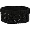styleBREAKER Fascia da donna con motivo a treccia e strass, fodera in morbido pile, fascia per capelli, fascia per capelli 04026001, colore:Nero