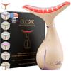 GLO24K UNLEASH THE POWER OF GOLD GLO24K - Massaggiatore per collo e viso con ringiovanimento della pelle chiara a 7 colori