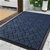 Yimobra Zerbino per esterni, lavabile, resistente alle intemperie, 120 x 81 cm, robusto e assorbe l'acqua, resistente allo sporco, con retro antiscivolo, in gomma, colore: blu