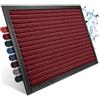 Bodenständig Zerbino per esterni, estremamente antiscivolo e durevole, per esterni, rosso scuro, 80 x 120 cm, dimensioni perfette per la porta di casa, per esterni, a righe
