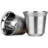 RECAPS Set di tazze da caffè espresso in acciaio inossidabile da 80 ml - Confezione da 2 tazze Demitasse in acciaio inossidabile 304 a doppia parete da 2,7 once