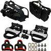 YBEKI Pedali da ciclismo 3 in 1 - Look Delta compatibile con Klickies e gabbie delle dita, con doppio cuscinetto per Peloton, Schwinn, Sunny Cyclette, filettatura 9/16
