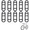 Armastuse Nastro in silicone per bicicletta, 20 pezzi, anelli in gomma elastica, per torcia a LED, colore nero
