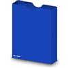 itenga Scatola portadocumenti DIN A4, contenitore per quaderni e blocchi, in plastica PP extra robusta da 0,7 mm, fornita piatta, pieghevole, scatola protettiva per scuola, studio e ufficio (blu)