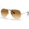 Ray-Ban Occhiali da Sole Ray-Ban AVIATOR LARGE METAL RB 3025 Gold/Light Brown Shaded 62/14/140 unisex
