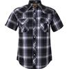 Coevals Club Camicia Uomo Manica Corta Camicie con Bottoni da Uomo Casual a Due Tasche Regular Fit, Bianco/Blue#29, M