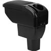 ZENVI Braccioli Compatible with Suzuki Ignis Braccioli 2017-2024 Console Centrale Organizer Immagazzinaggio Scatola Utilizzabile Per Autisti Supporto Gomito Doppio Spazio Archiviazione(Stile Nero)