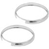EMSea 2 anelli portachiavi compatibili con Mini Cooper R55 R56 R57 R58 R59 R60 sostituzione Smart Key Ring Trim Protector in lega di alluminio 4,5 cm ID argento
