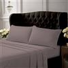 Tribeca Living Bed Sheet Set, Crisp And Smooth Cotton Regina, Cotone, Grigio, Queen, 4 unità