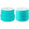 Craftdady 2 rotoli di cordoncino tubolare in PVC in gomma sintetica cava Aquamarine avvolto intorno a una bobina di plastica per collana con filo di memoria, bracciale, lavorazione a maglia
