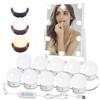 PCKOBEVER Luci per specchio, luce per specchio da trucco Hollywood, con cavo di alimentazione USB, luci da tavolo da toeletta, lampade da bagno a 10 livelli regolabili (lampadine tipo A-10)