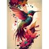 EOBROMD 5D Diamond Painting Kit Completo, Colibrì Pittura Diamante FAI DA TE, Animale Diamond Painting Bambini Adulti, Strass Ricamo a Punto Croce Painting Decorazione per Casa 30x40cm