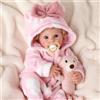 BABESIDE Bambole Reborn Realistiche da 40 cm Corpo Morbido Capelli Biondi Ricci Bambole Reali con Scatola Regalo per Bambini dai 3 Anni in su. Collezionisti