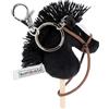 Hoppimals Hoppihorse by Portachiavi Mini Cavallo con Bastone e Redini Vere - Testa in Peluche su Bastoncino in Legno - Mini Hobby Horse