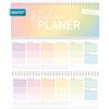 Häfft Calendario da tavolo Rainbow senza data in formato orizzontale 26,1 x 10,5 cm, 1 settimana per pagina, agenda settimanale senza data per 52 settimane, calendario in piedi - Sostenibile & rispettoso