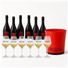 Bellussi Brut Cuvee Prestige Blanc De Noir 75 cl 6 Bottiglie con Bicchieri e Secchiello
