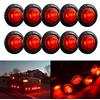 TUINCYN luce LED rossa e rotonda da 1,9 cm per automobili e furgoni Utilizzabile come luce di posizione frontale, laterale e posteriore o come luce interna del bagagliaio (10 pezzi)