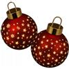 Self Import Agencies Sfera di Natale a LED rossa con stelle e fiocchi di neve, diametro: 15 cm, da appoggiare, decorazione natalizia, Natale, Avvento