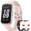 BOALZETD Smartwatch Donna Uomo, 1,47'' Orologio Smartwatch Piccolo con 24/7 Cardiofrequenzimetro, Sonno, Contapassi, Orologio Fitness Resistente 3 ATM Include 3 Cinturini per Android iOS, Oro rosa/Rose