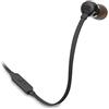 JBL Cuffie Intrauricolari JBL TUNE160, con Suono JBL Pure Bass in un piccolo contenitore ultraportatile, perfette per l'uso quotidiano, Nero